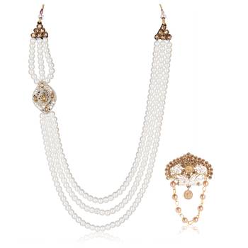 Groom mala and brooch set 2