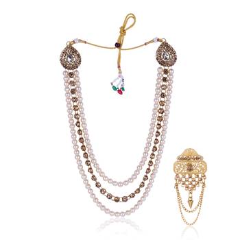 Groom mala and brooch set 2