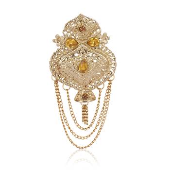   groom sherwani necklace layered moti mala for wedding | groom mala with brooch set 3