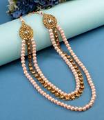   groom sherwani necklace layered moti mala for wedding | groom mala with brooch set