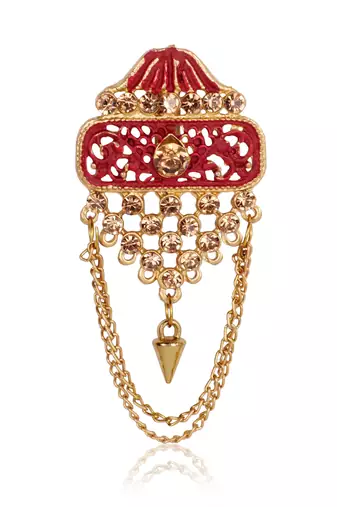   groom sherwani necklace layered moti mala for wedding | groom mala with brooch set