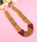   groom sherwani necklace layered moti mala for wedding | groom mala with brooch set