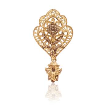   groom sherwani necklace layered moti mala for wedding | groom mala with brooch set 3