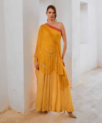 Gulbahar marigold  sitara toga & jumpsuit set 1