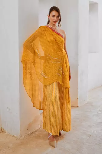Gulbahar marigold  sitara toga & jumpsuit set