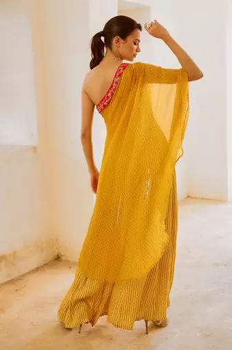 Gulbahar marigold  sitara toga & jumpsuit set