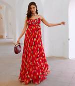 Lal bagh poppy corset maxi