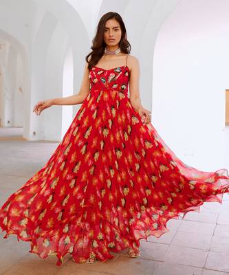 Lal bagh poppy corset maxi 3