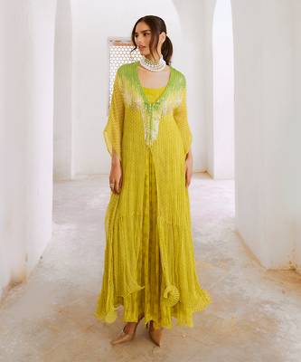 Gulbahar marigold bling kaftan 1