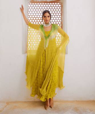 Gulbahar marigold bling kaftan 4