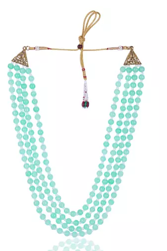   groom sherwani necklace layered moti mala for wedding | groom mala with brooch set