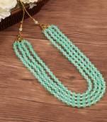   groom sherwani necklace layered moti mala for wedding | groom mala with brooch set