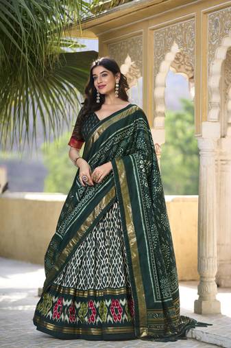Women's Tussar Silk Lehenga Choli Set