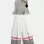 Twisha girls self designed peplum top & palazzo set - gray & white