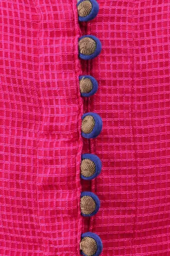 Twisha girls textured incut style top & self design palazzo - pink & blue