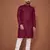 Maroon embroidered cotton straight kurta