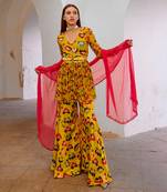 Bumblebee green chiffon the poppy treasure tunic set