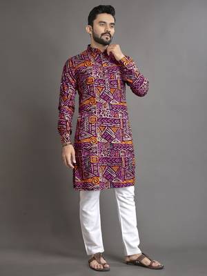 Multicolor printed cotton straight kurta 2