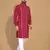Maroon printed cotton straight kurta