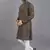 Brown weaving linen cotton straight kurta