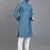 Blue weaving linen cotton straight kurta