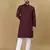 Maroon embroidered rayon straight kurta