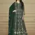Designer green faux georgette embroidery anarkali suit