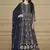 Designer navy blue faux georgette embroidery anarkali suit