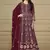 Designer maroon faux georgette embroidery anarkali suit
