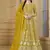 Designer yellow faux georgette embroidery anarkali suit