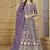 Designer lavender faux georgette embroidery anarkali suit