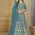 Designer grey faux georgette embroidery anarkali suit