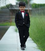 Jade black formal coat suit for party for boys