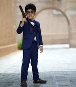   navy party wear coat suit for boys