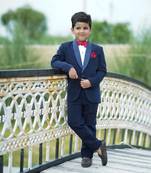 Navy formal coat suit for party for boys
