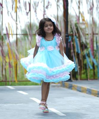 Fancy frill frock for party   1