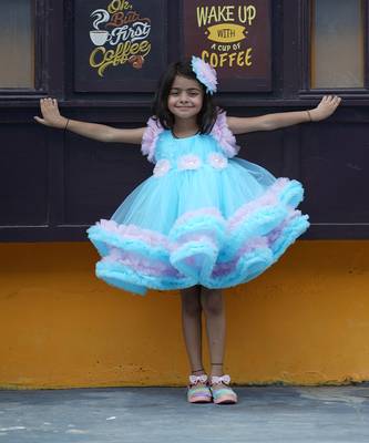 Fancy frill frock for party   3