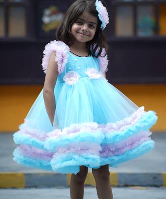 Fancy frill frock for party   5