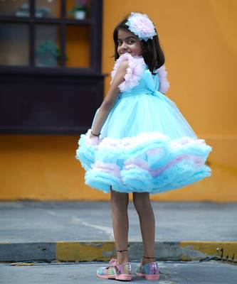 Fancy frill frock for party   6
