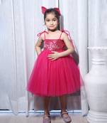 pink colored barbie dress for the little one