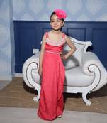 Pink pearl party dress for little ones