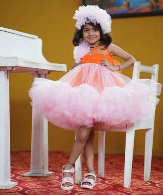 Designer party wear frock for girls 1