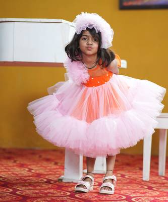 Designer party wear frock for girls 3
