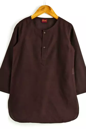 Twisha boys kurta pyjama with printed jacket - black
