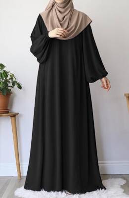Black Plain Kashibo Abaya  1