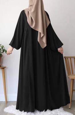 Black Plain Kashibo Abaya  2