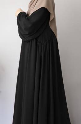 Black Plain Kashibo Abaya  4