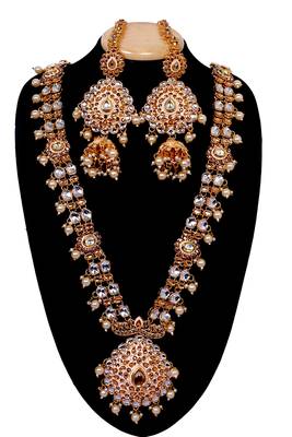 Soni craft rajwadi fashion brown kundan set (1097) 1