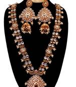 Soni craft rajwadi fashion brown kundan set (1097)