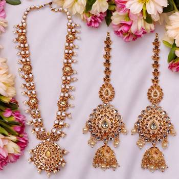 Soni craft rajwadi fashion brown kundan set (1097) 3